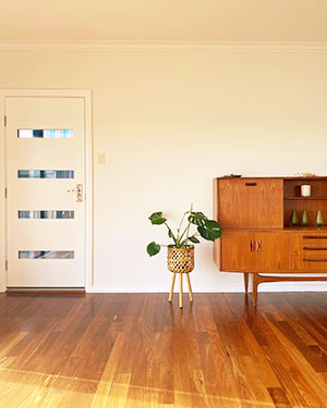 white-door-and-wall-plant-decoration